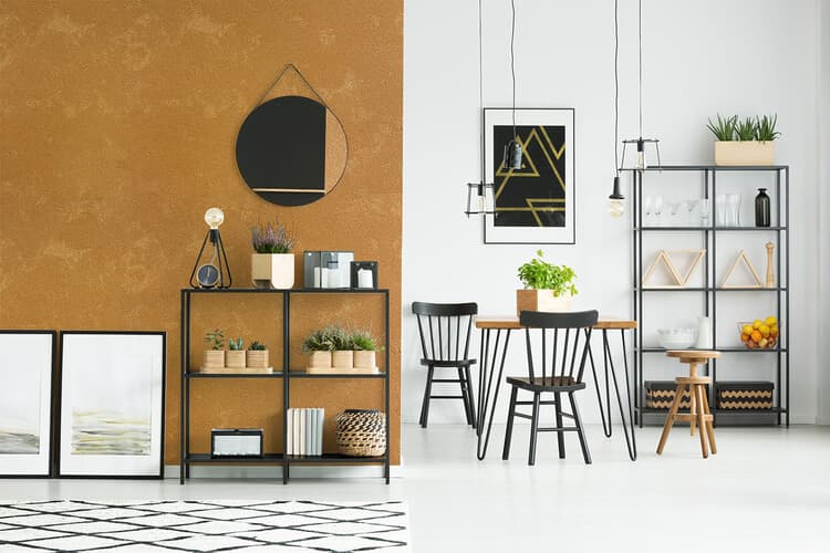 Perete catifelat cu tencuiala ceramică Velur, nuanța India