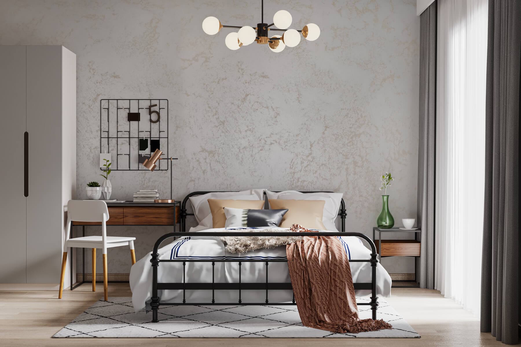 Perete cu efect decorativ Kalahari, textură de nisip cu reflexii aurii