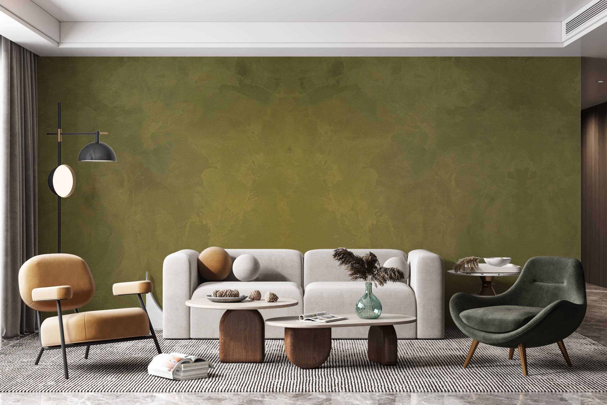 Perete finisat cu Relief Perlă — efect decorativ Fox Dekorator