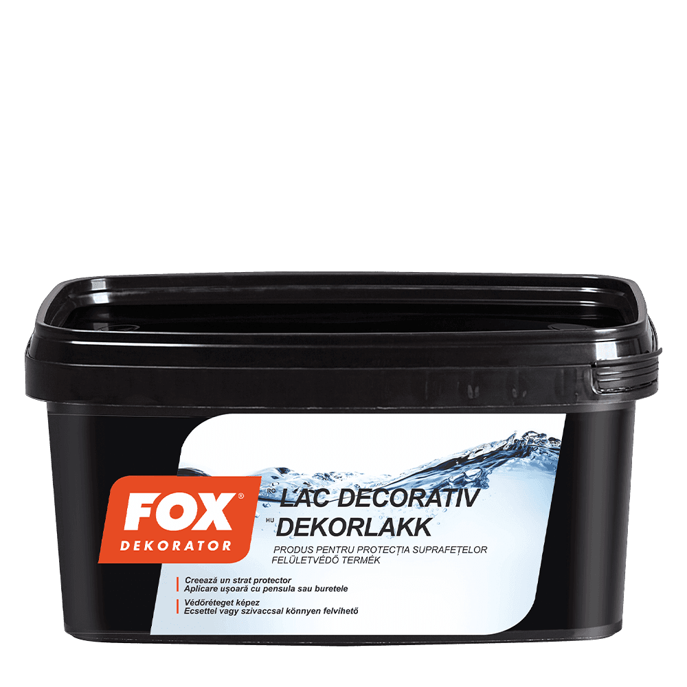 Ambalajul produsului Lac Decorativ — Fox Dekorator